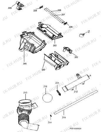 Взрыв-схема стиральной машины Zanussi ZWF1105W1 - Схема узла Hydraulic System 272